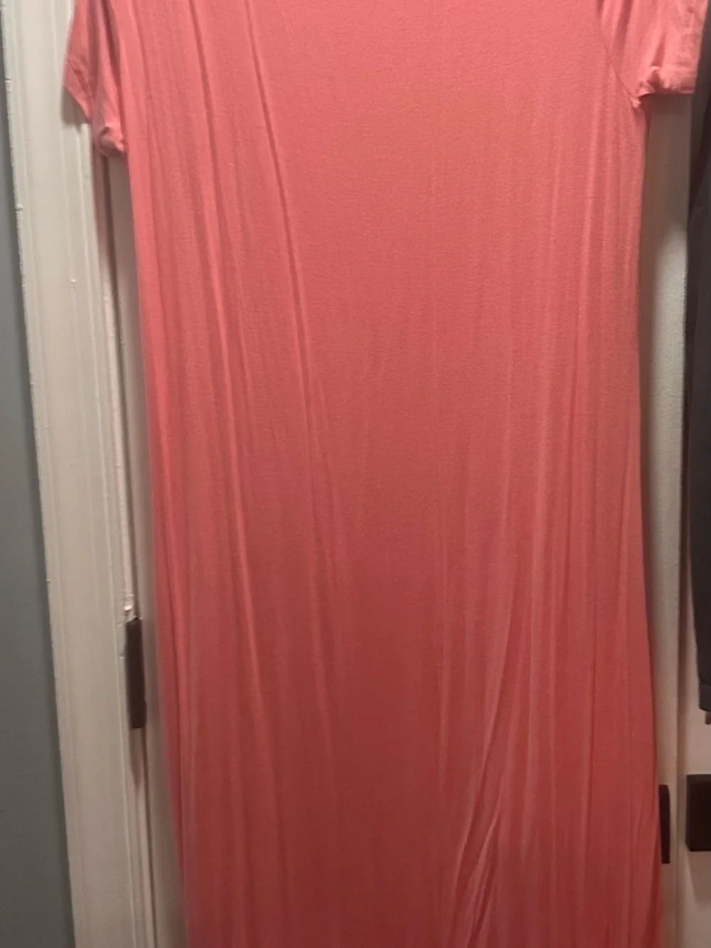 G by Giuliana Coral Pink Ruched Maxi Dress